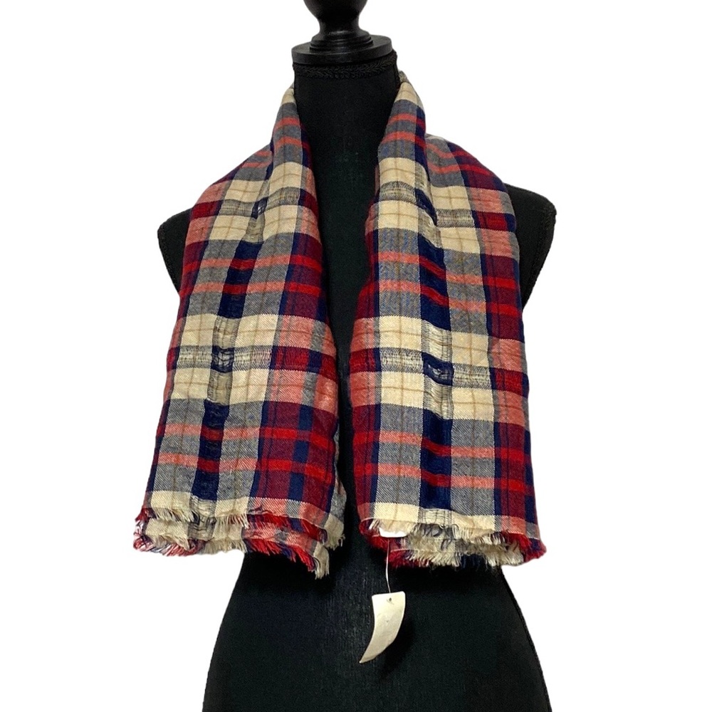 Francesca’s Plaid Wool Blend Scarf
